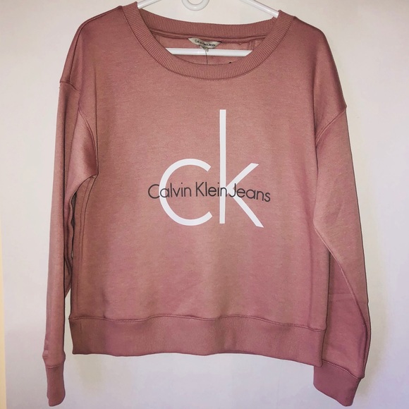 calvin klein jeans pink sweatshirt